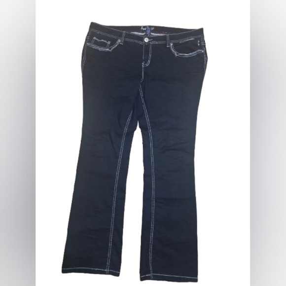 Amethyst Jeans Size 18 Bootcut Contrast Stitch Denim - Picture 1 of 3